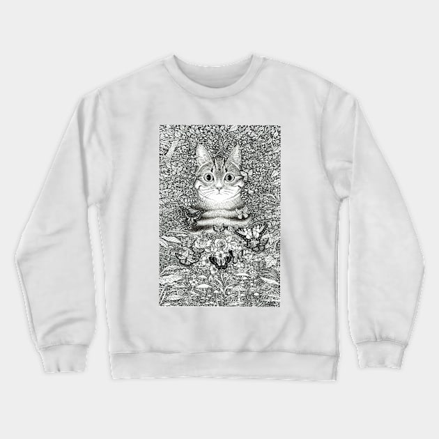 Hidden cat / Le chat caché NB Crewneck Sweatshirt by tristan.r.rosenkreutz